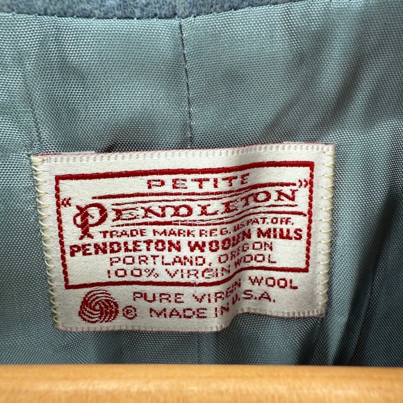 Pendleton‎ Petite Blue Wool Blazer Single Button Classic Career Jacket Womens 8 - Picture 6 of 7